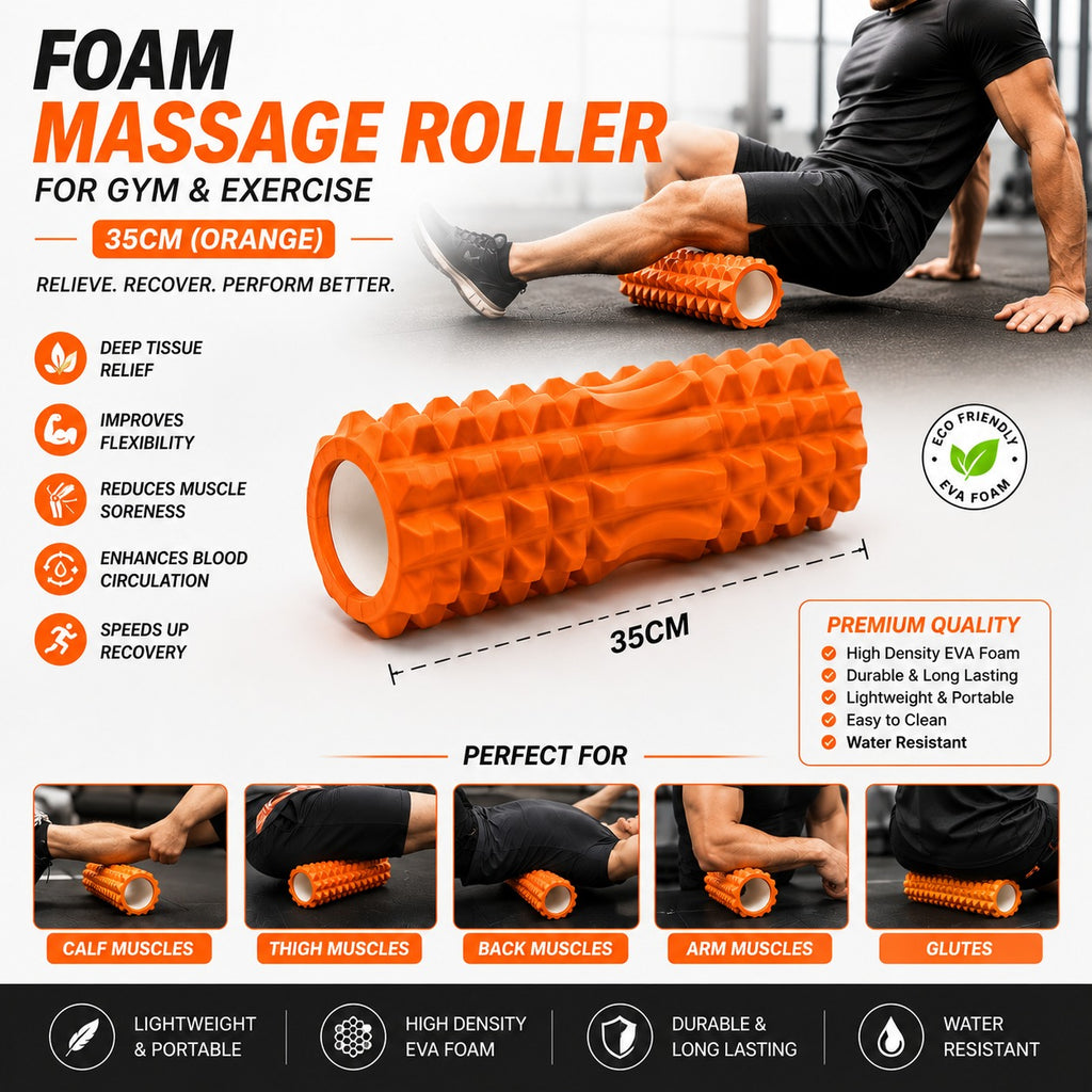 Foam Massage Roller for Gym and Exercise, 35cm