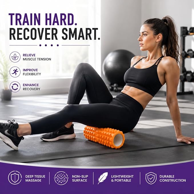 Foam Massage Roller for Gym and Exercise, 35cm