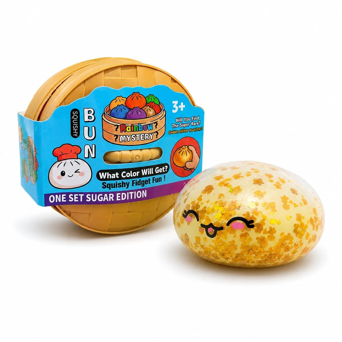 Premium Rare Cute Bun Squishy Dumpling with Steamer Basket