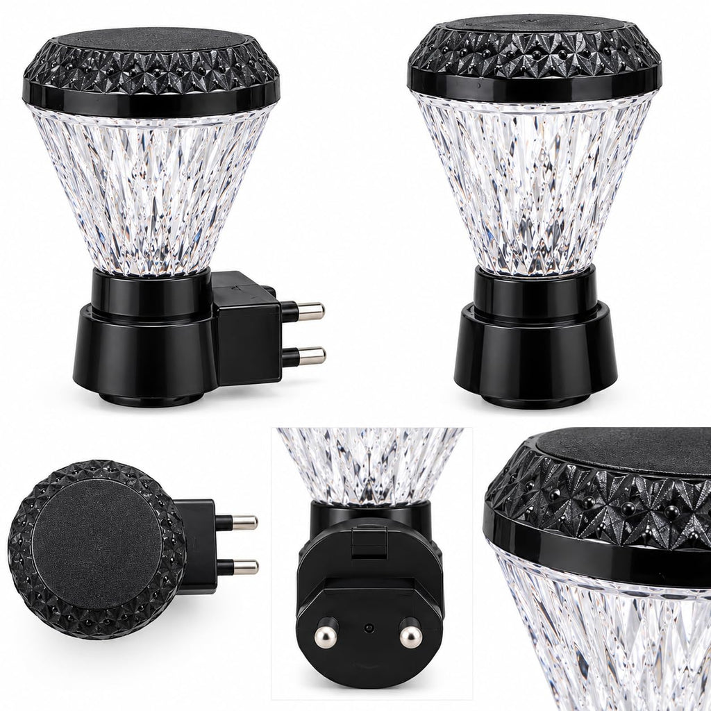 Diamond Style 0.5W 2-Pin Plug & Play Night Lamp (Random Color)
