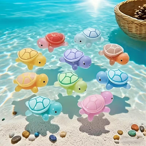 2PCS Luminous Mini Resin Turtles Glow in The Dark Tiny Sea Turtle
