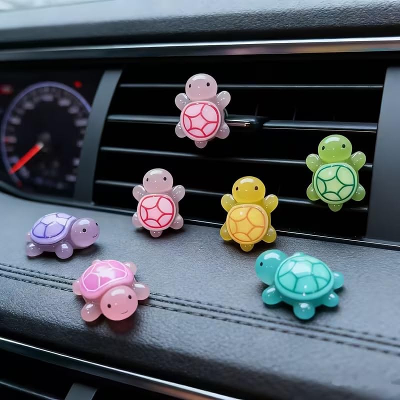 2PCS Luminous Mini Resin Turtles Glow in The Dark Tiny Sea Turtle