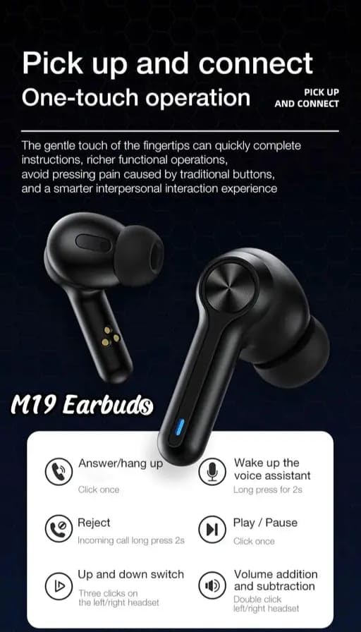 Wireless Earbuds TWS Bluetooth 5.3 with Dual LED Digital Display, Touch Control, Sports Earphones, Mini Compact Portable Stereo in-Ear Headphones