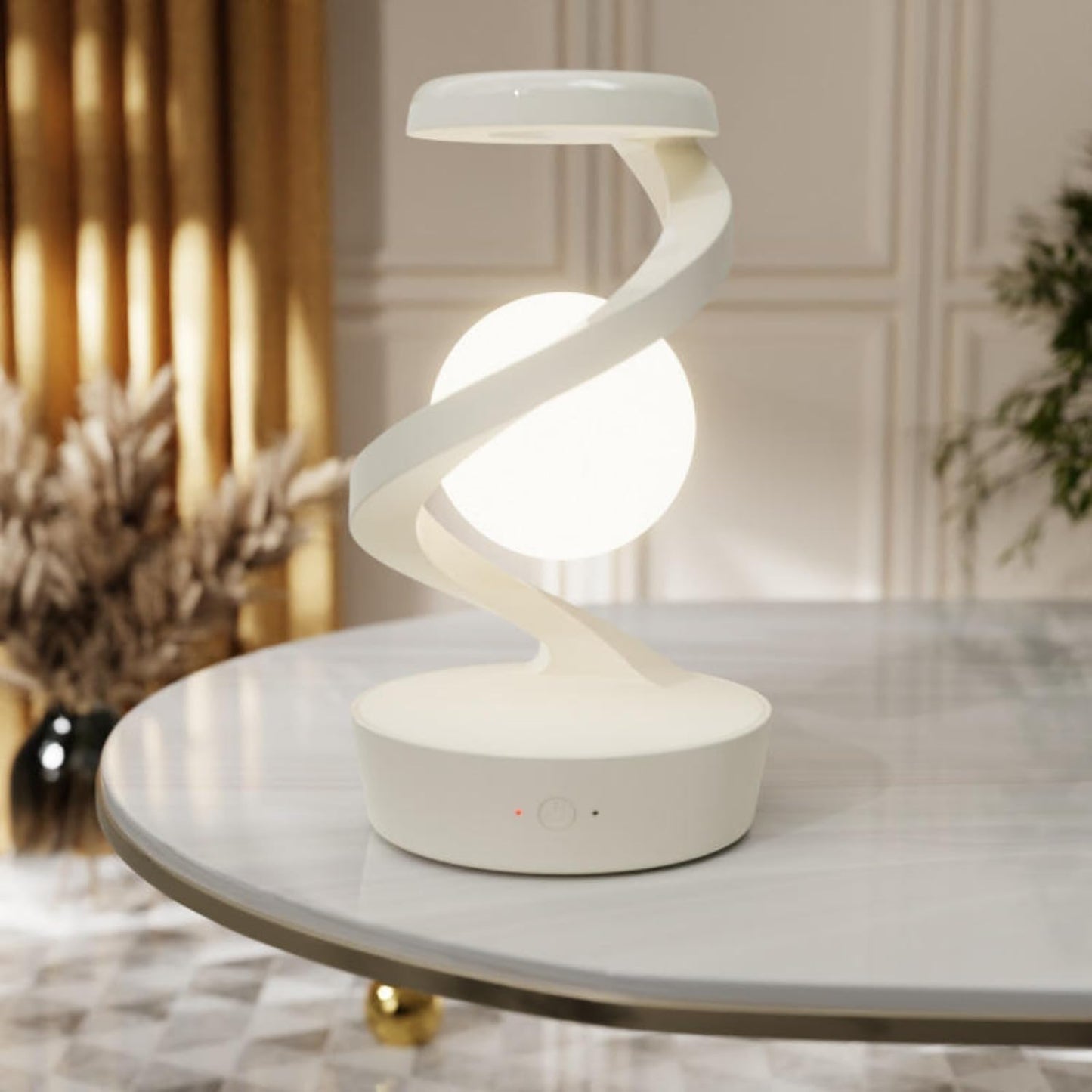 Rotating Suspension LED Table Lamp with 360° Magnetic Floating RGB Night Light for Bedroom, Living Room & Gifts