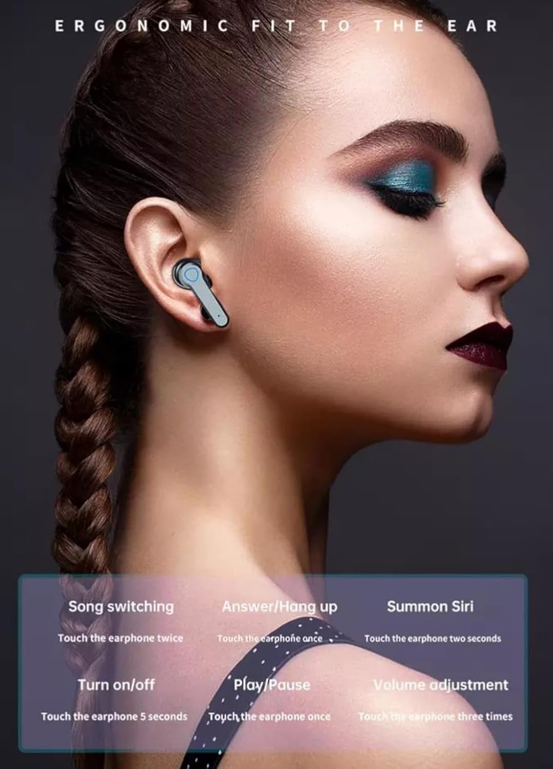 Wireless Earbuds TWS Bluetooth 5.3 with Dual LED Digital Display, Touch Control, Sports Earphones, Mini Compact Portable Stereo in-Ear Headphones