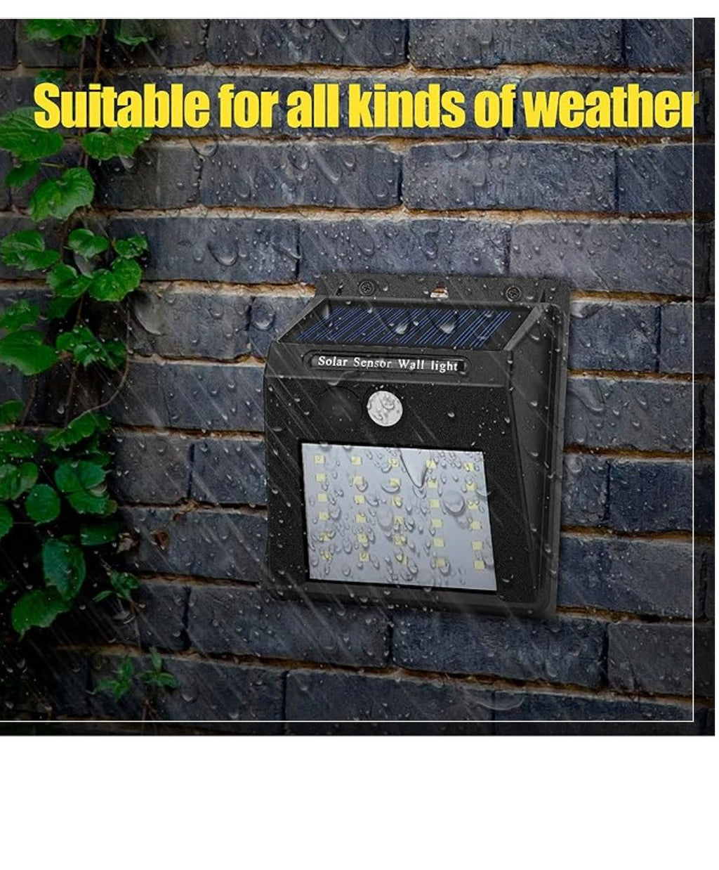 Solar LED Wall Lights Outdoor, Waterproof Wireless Super Bright Security Motion Sensor Light for Garage Yard Patio Garden Pathway - CL-BI-1633